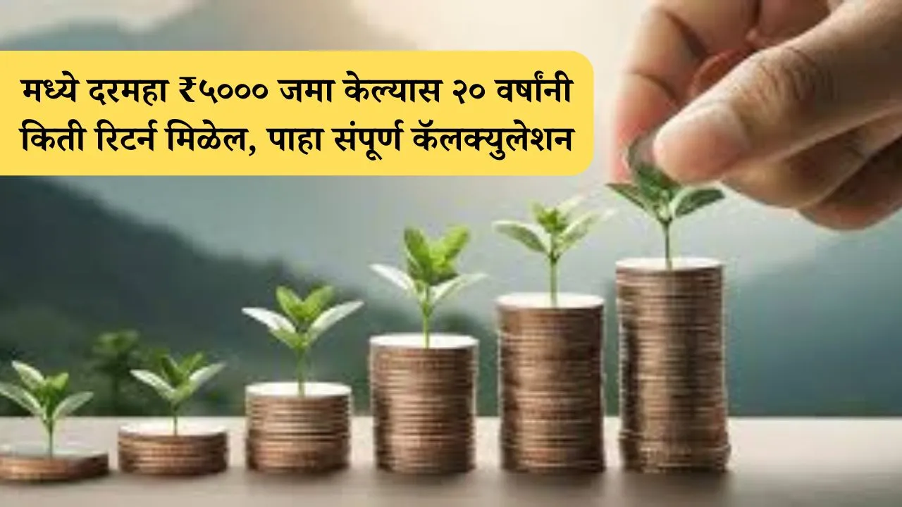 SIP Scheme: मध्ये दरमहा ₹५००० जमा केल्यास २० वर्षांनी किती रिटर्न मिळेल, पाहा संपूर्ण कॅलक्युलेशन