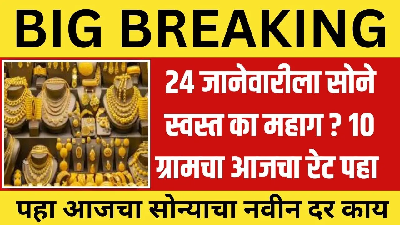 Gold Price Today: 24 जानेवारीला सोने स्वस्त झाले का महाग? 10 ग्रामचा आजचा रेट पहा