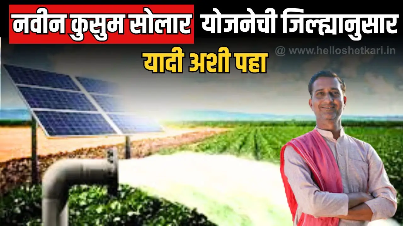 kusum solar yojana 2025 list